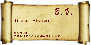 Bitner Vivien névjegykártya